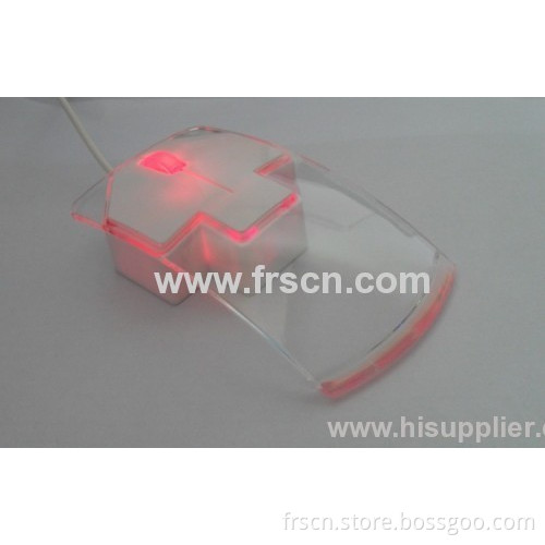 New Colored Novelty Arrow Shaped Led Optical Transparent Mouse 